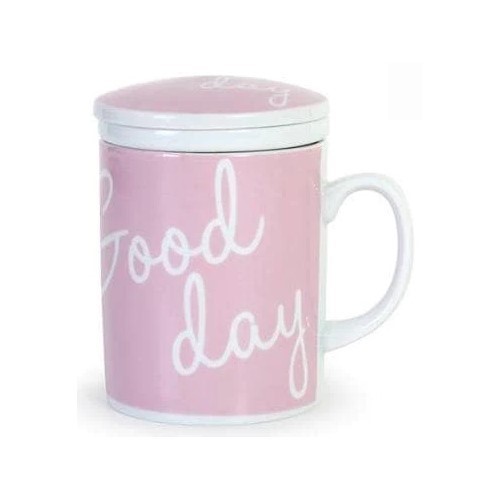 TAZA TE GOOD DAY 30CL ROSA C/FILTRO